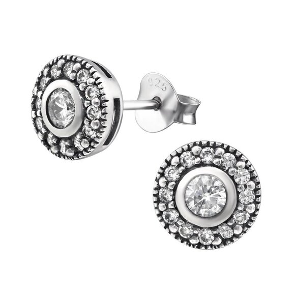 Martin Pere Jewelry - Sterling Silver Round Stud Earrings 8mm